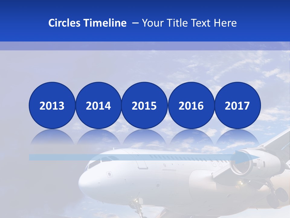 A Plane Flying In The Sky With Clouds In The Background PowerPoint Template