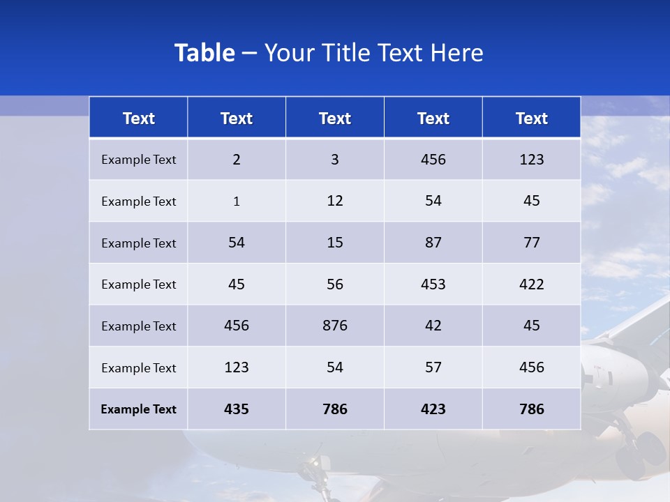 A Plane Flying In The Sky With Clouds In The Background PowerPoint Template