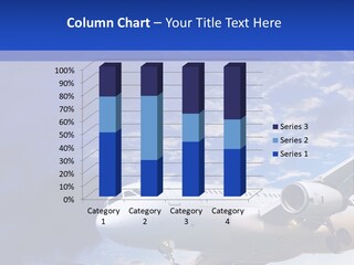 A Plane Flying In The Sky With Clouds In The Background PowerPoint Template