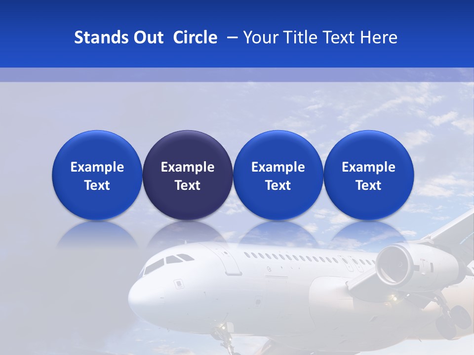 A Plane Flying In The Sky With Clouds In The Background PowerPoint Template