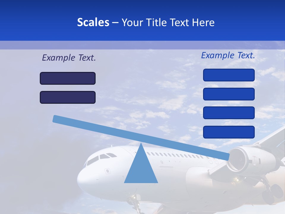 A Plane Flying In The Sky With Clouds In The Background PowerPoint Template