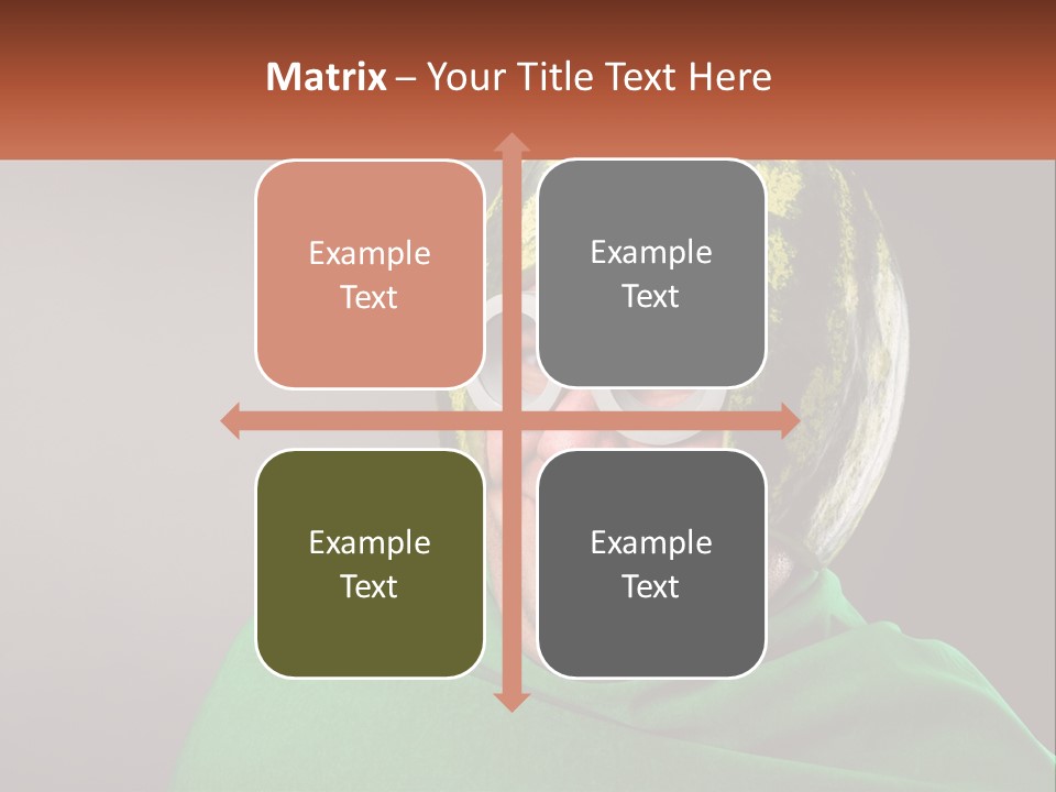 A Man Wearing A Watermelon Helmet And Goggles PowerPoint Template