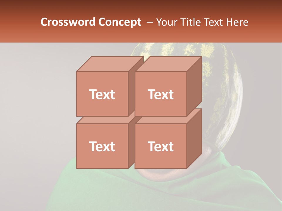 A Man Wearing A Watermelon Helmet And Goggles PowerPoint Template