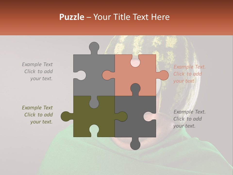 A Man Wearing A Watermelon Helmet And Goggles PowerPoint Template