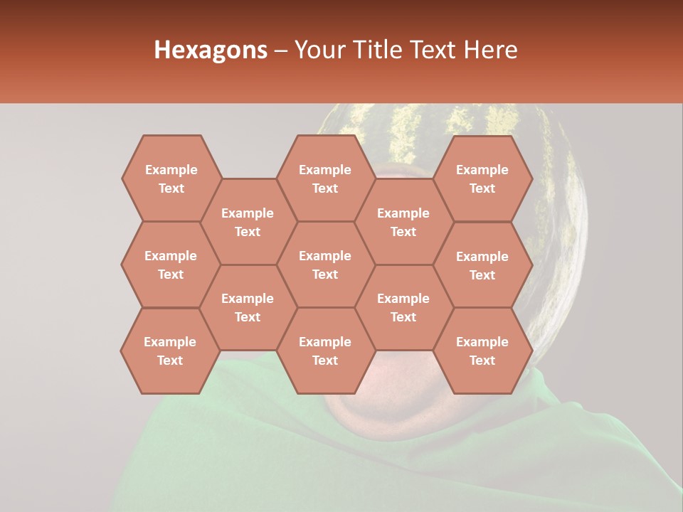 A Man Wearing A Watermelon Helmet And Goggles PowerPoint Template