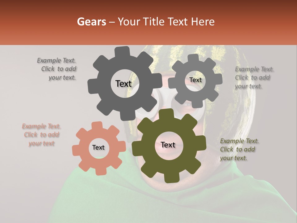 A Man Wearing A Watermelon Helmet And Goggles PowerPoint Template