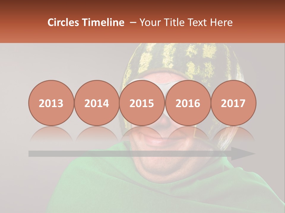 A Man Wearing A Watermelon Helmet And Goggles PowerPoint Template