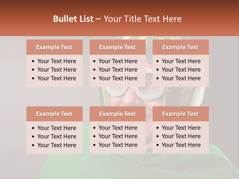 A Man Wearing A Watermelon Helmet And Goggles PowerPoint Template