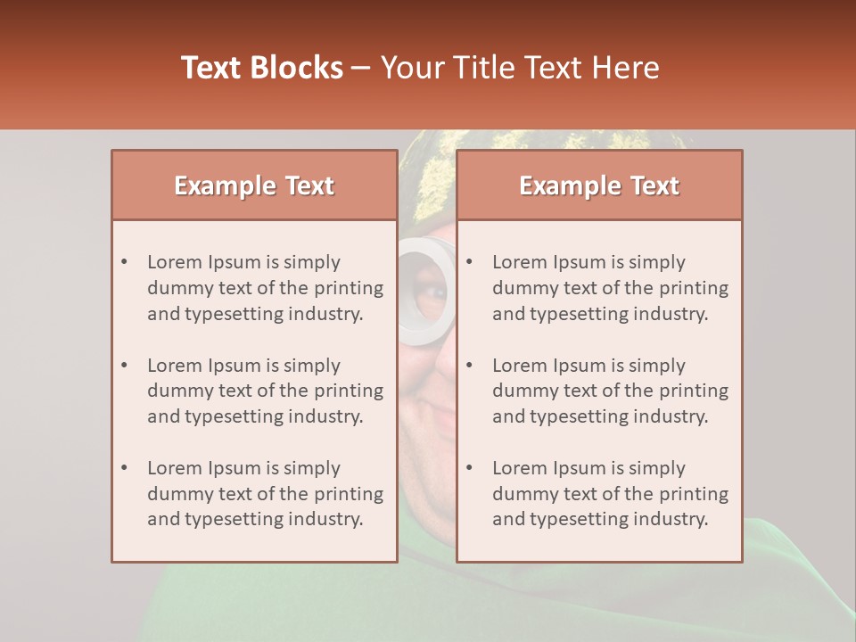 A Man Wearing A Watermelon Helmet And Goggles PowerPoint Template