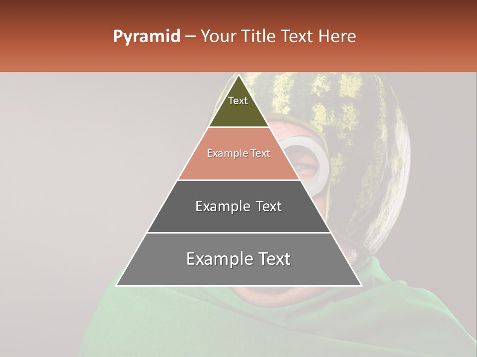 A Man Wearing A Watermelon Helmet And Goggles PowerPoint Template