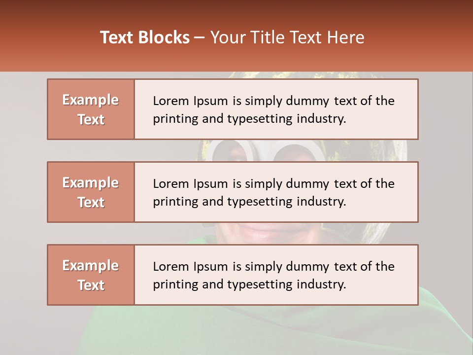 A Man Wearing A Watermelon Helmet And Goggles PowerPoint Template