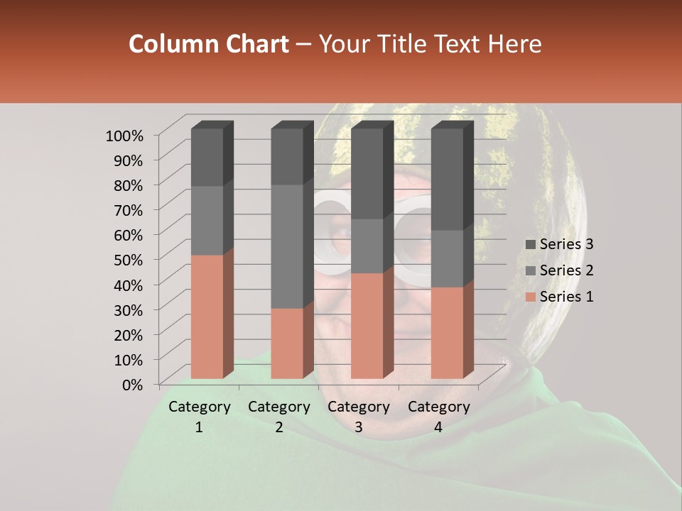 A Man Wearing A Watermelon Helmet And Goggles PowerPoint Template