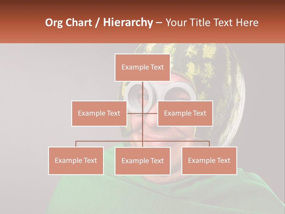 A Man Wearing A Watermelon Helmet And Goggles PowerPoint Template