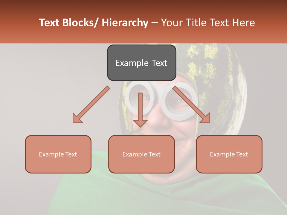 A Man Wearing A Watermelon Helmet And Goggles PowerPoint Template