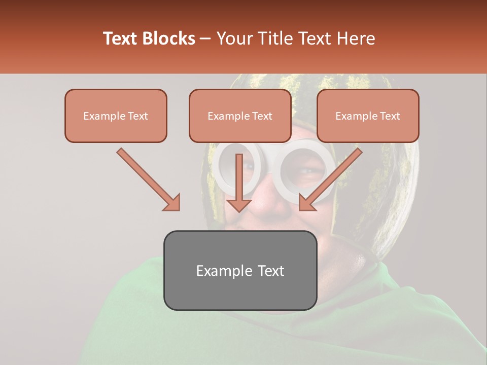 A Man Wearing A Watermelon Helmet And Goggles PowerPoint Template