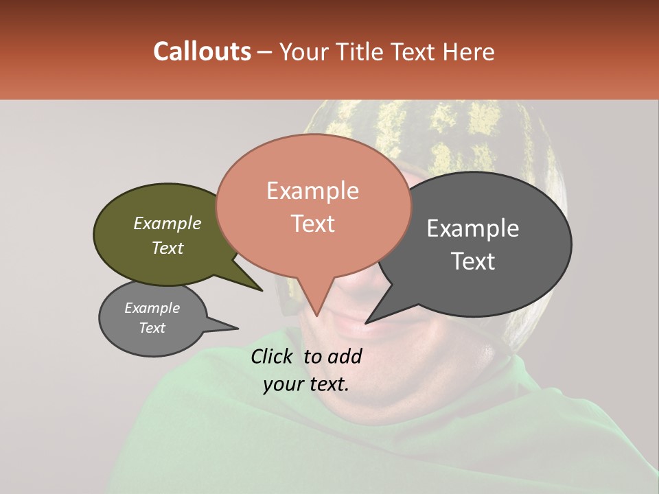 A Man Wearing A Watermelon Helmet And Goggles PowerPoint Template