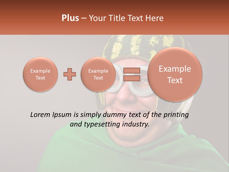 A Man Wearing A Watermelon Helmet And Goggles PowerPoint Template
