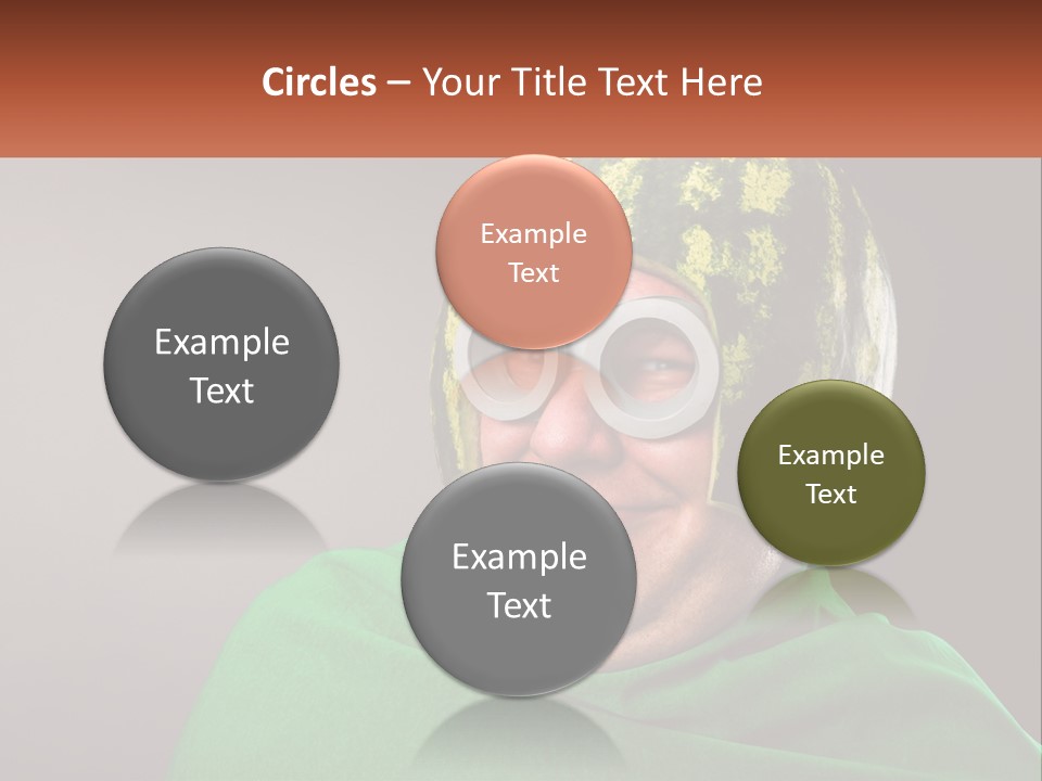 A Man Wearing A Watermelon Helmet And Goggles PowerPoint Template