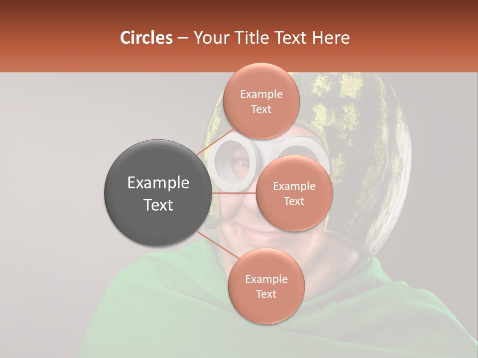 A Man Wearing A Watermelon Helmet And Goggles PowerPoint Template