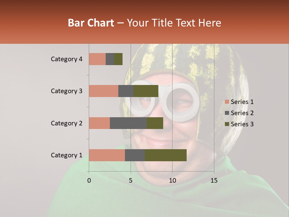 A Man Wearing A Watermelon Helmet And Goggles PowerPoint Template