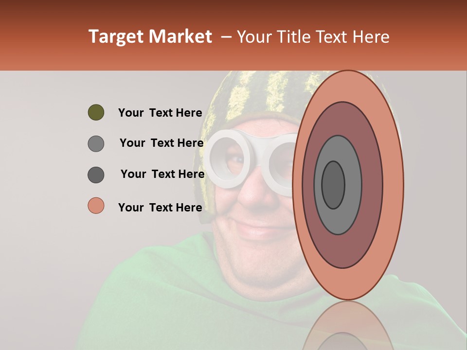 A Man Wearing A Watermelon Helmet And Goggles PowerPoint Template