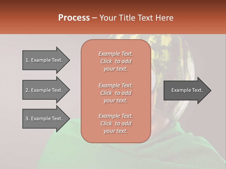A Man Wearing A Watermelon Helmet And Goggles PowerPoint Template