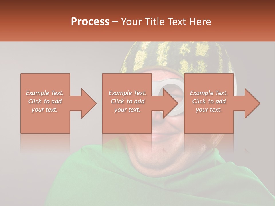 A Man Wearing A Watermelon Helmet And Goggles PowerPoint Template