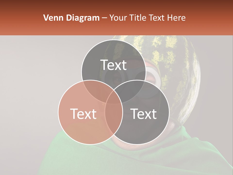 A Man Wearing A Watermelon Helmet And Goggles PowerPoint Template