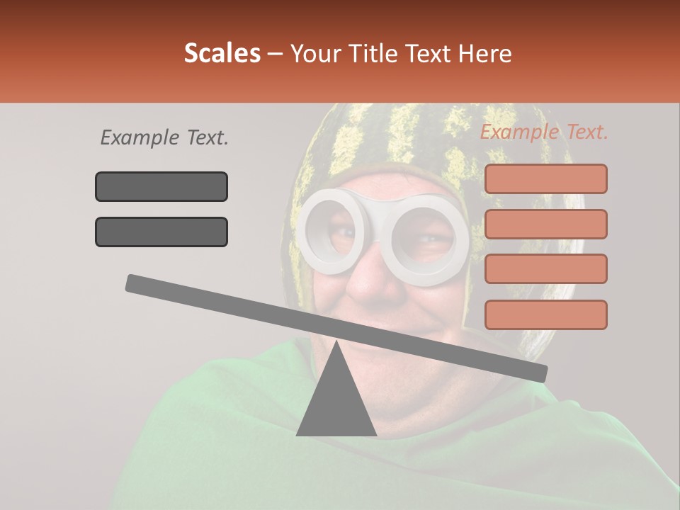 A Man Wearing A Watermelon Helmet And Goggles PowerPoint Template