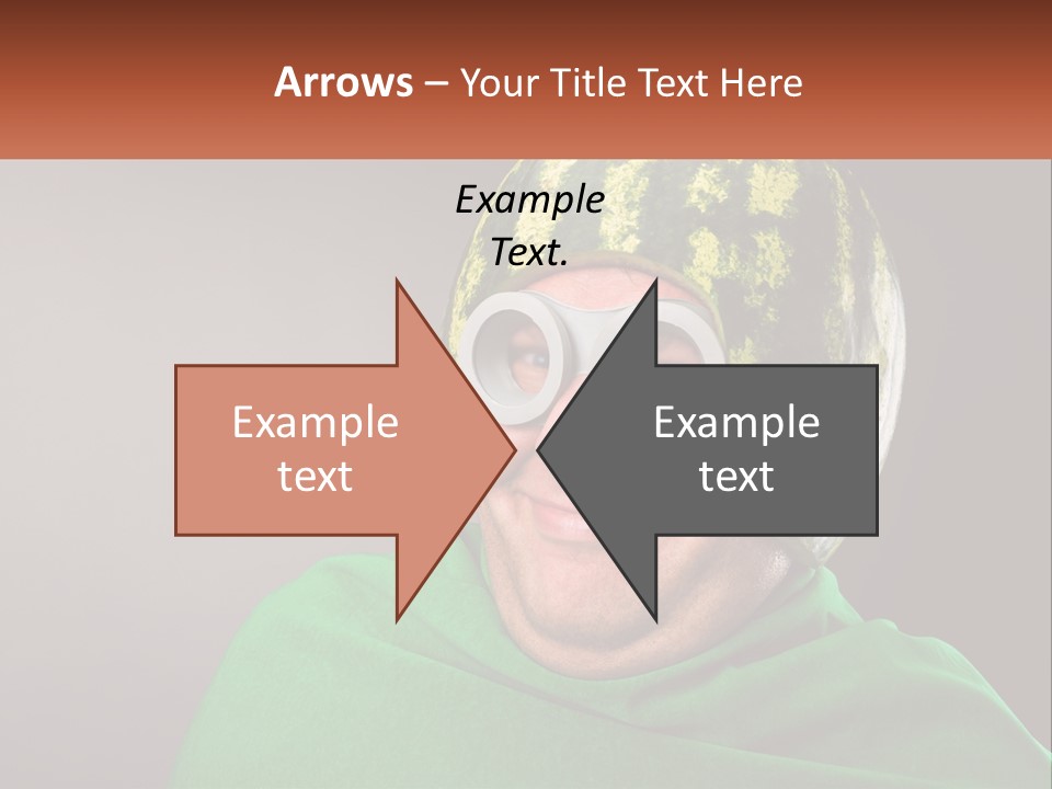 A Man Wearing A Watermelon Helmet And Goggles PowerPoint Template