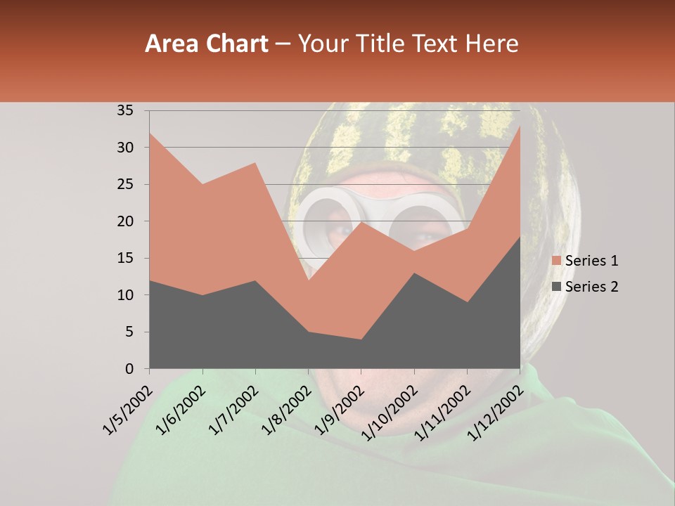 A Man Wearing A Watermelon Helmet And Goggles PowerPoint Template