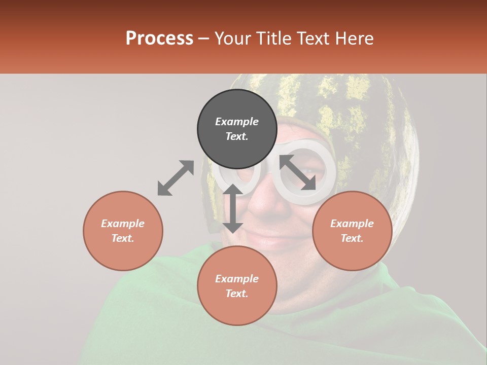 A Man Wearing A Watermelon Helmet And Goggles PowerPoint Template