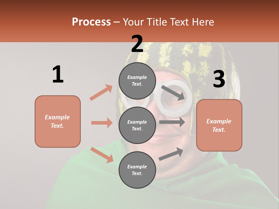 A Man Wearing A Watermelon Helmet And Goggles PowerPoint Template