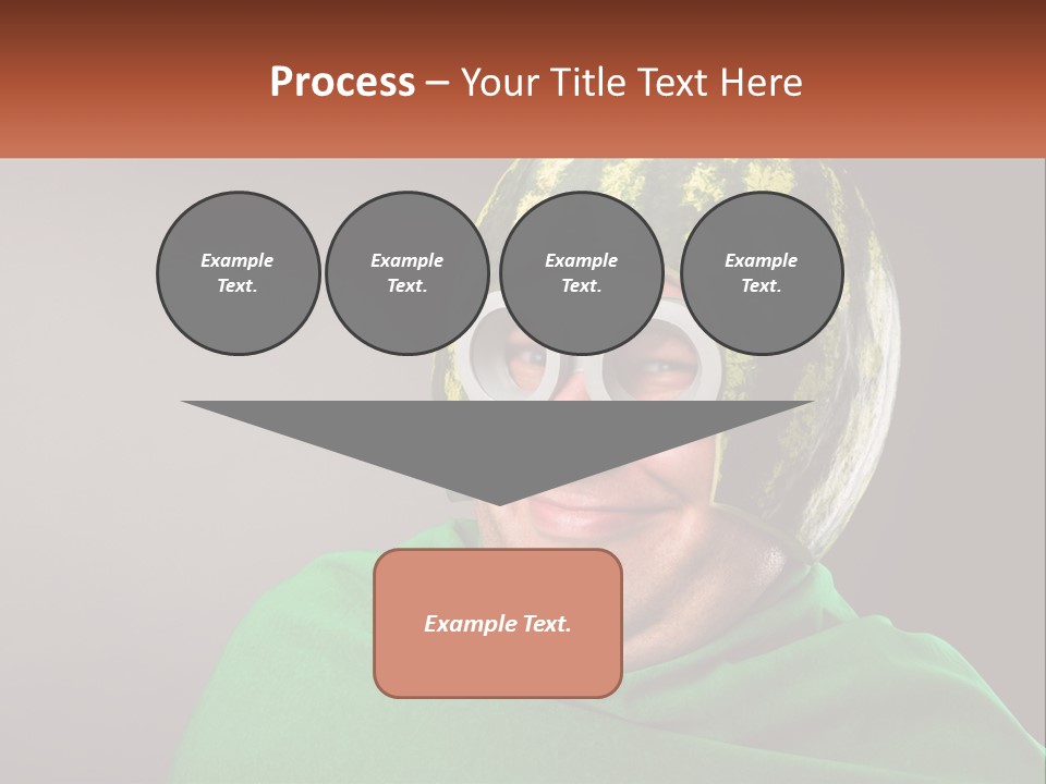 A Man Wearing A Watermelon Helmet And Goggles PowerPoint Template