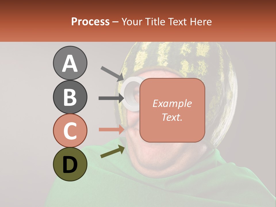 A Man Wearing A Watermelon Helmet And Goggles PowerPoint Template
