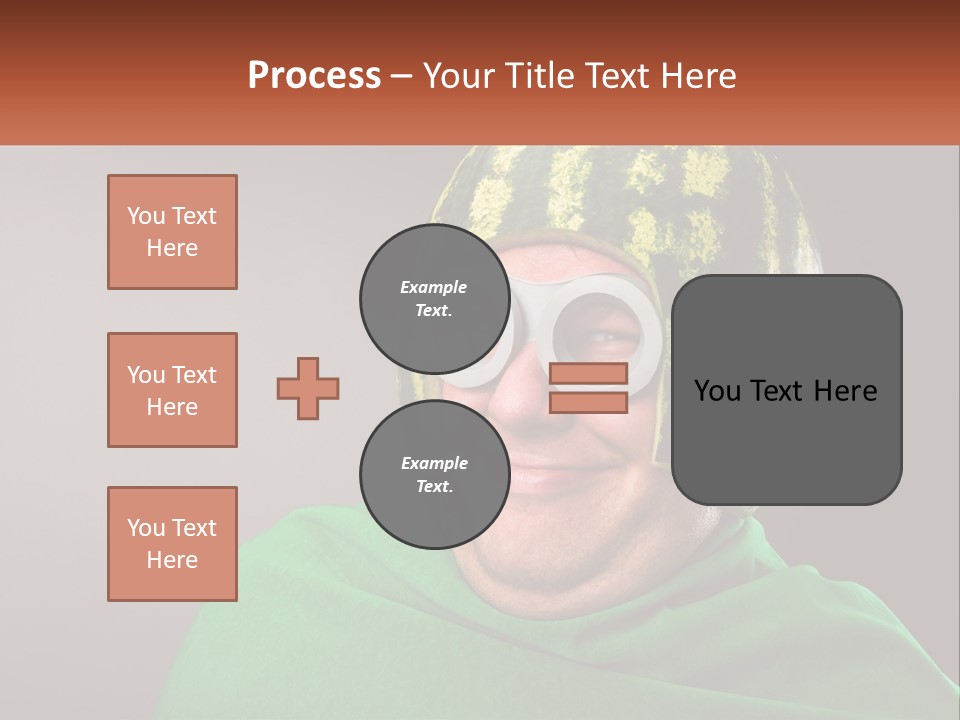 A Man Wearing A Watermelon Helmet And Goggles PowerPoint Template