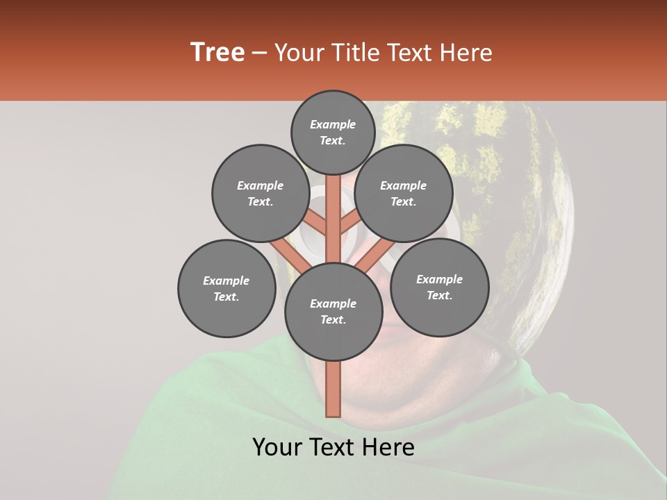 A Man Wearing A Watermelon Helmet And Goggles PowerPoint Template