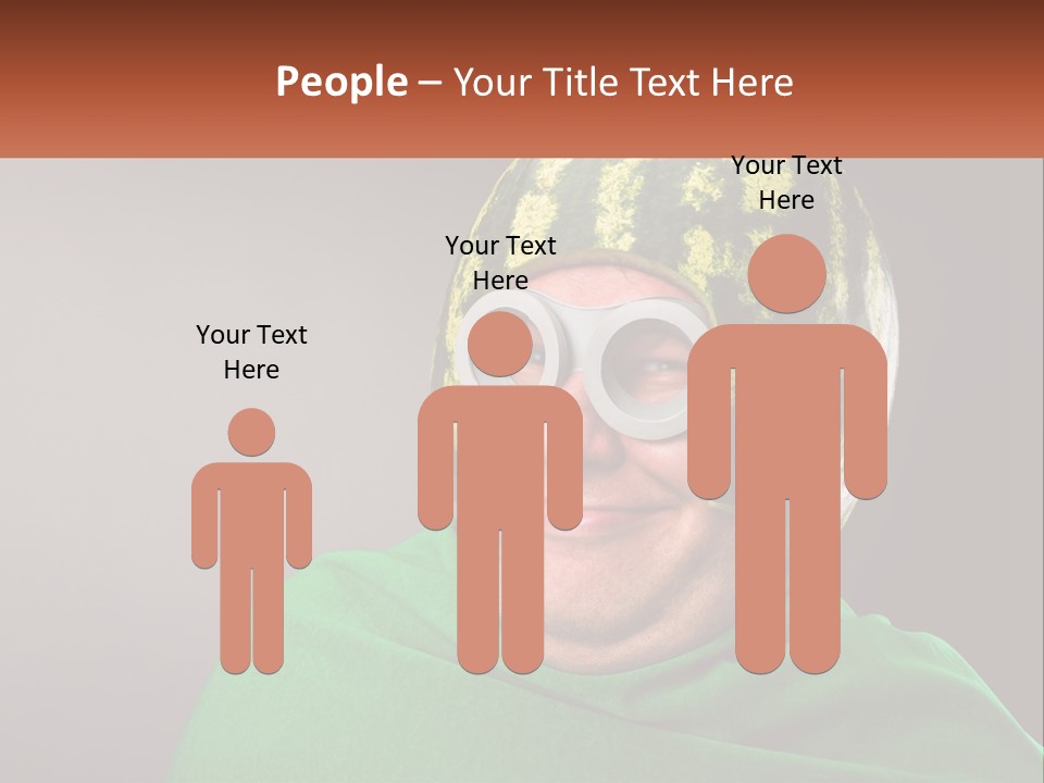 A Man Wearing A Watermelon Helmet And Goggles PowerPoint Template