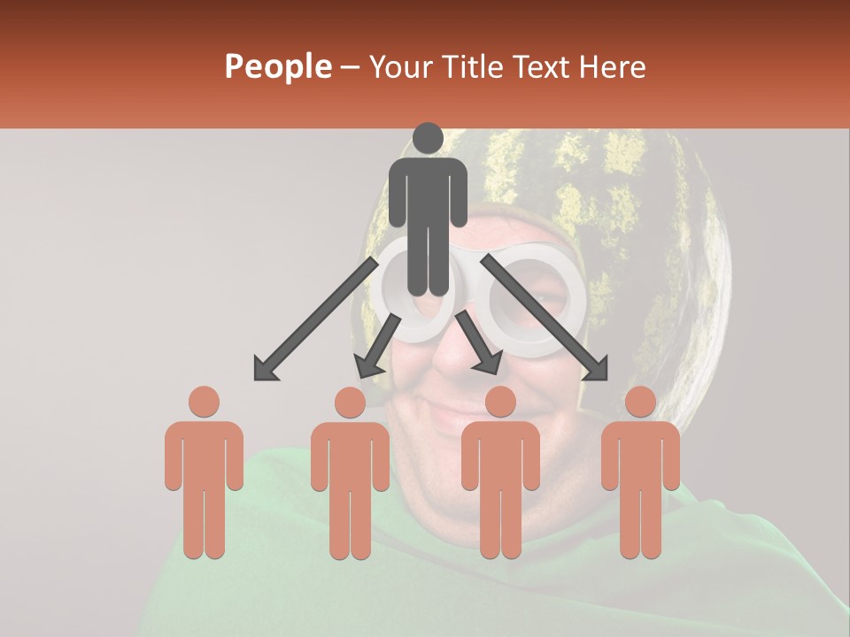 A Man Wearing A Watermelon Helmet And Goggles PowerPoint Template