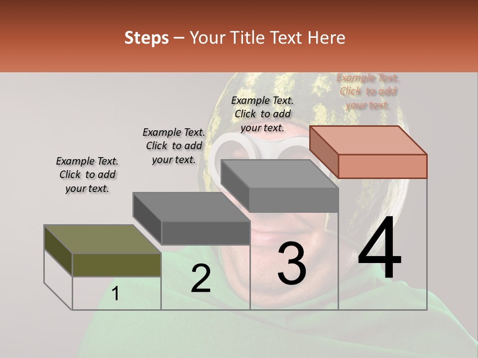 A Man Wearing A Watermelon Helmet And Goggles PowerPoint Template