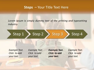 A Group Of Children Raising Their Hands In A Classroom PowerPoint Template