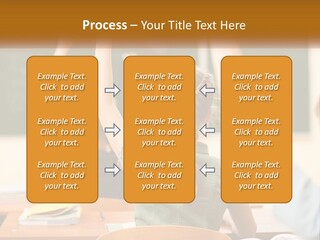 A Group Of Children Raising Their Hands In A Classroom PowerPoint Template