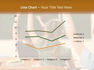 A Group Of Children Raising Their Hands In A Classroom PowerPoint Template