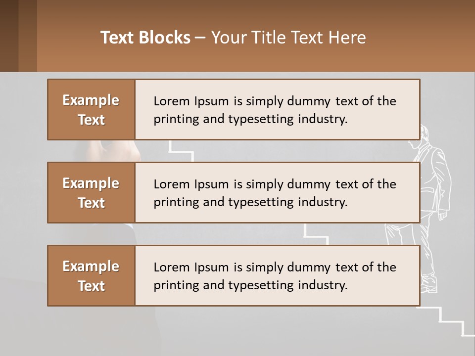 A Person Drawing A Stair With A Marker On A Chalkboard PowerPoint Template