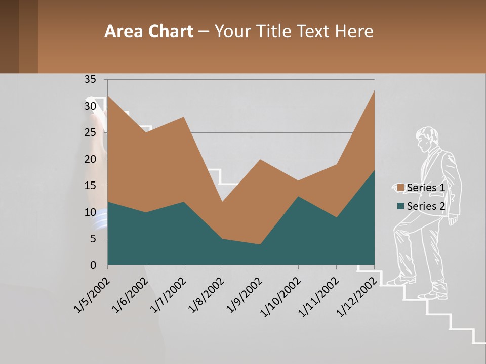 A Person Drawing A Stair With A Marker On A Chalkboard PowerPoint Template