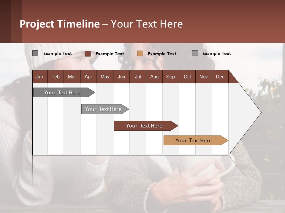 A Couple Of Women Sitting Next To Each Other Holding Coffee Mugs PowerPoint Template