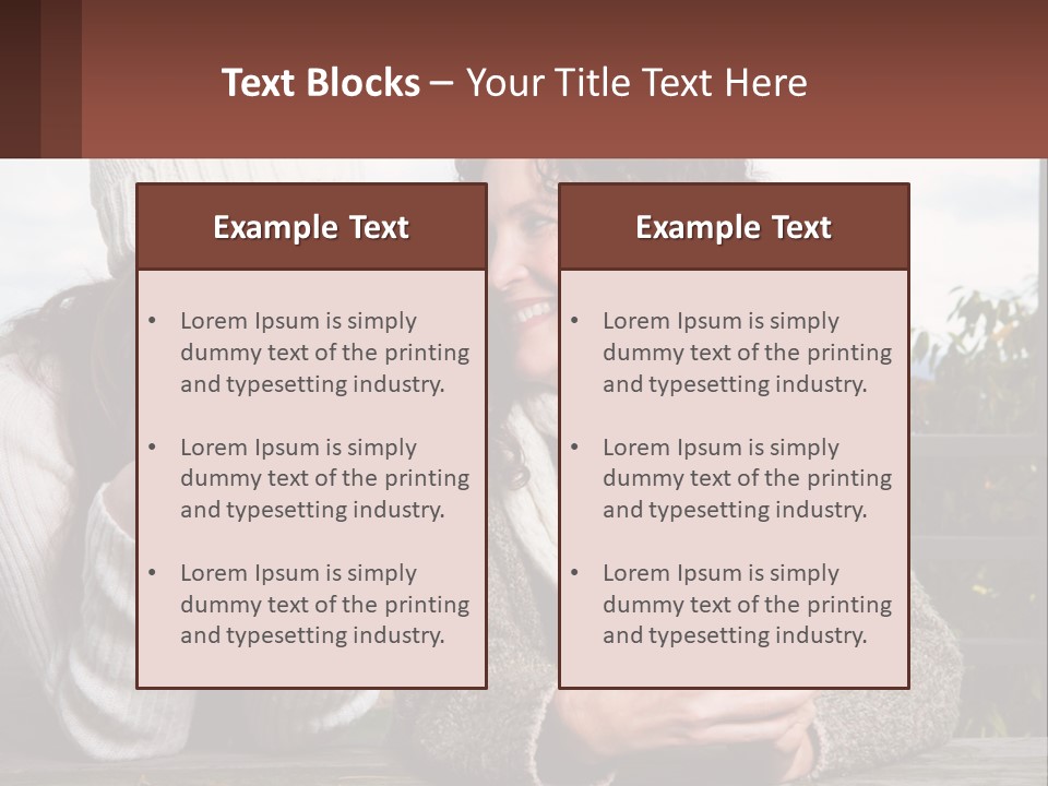 A Couple Of Women Sitting Next To Each Other Holding Coffee Mugs PowerPoint Template