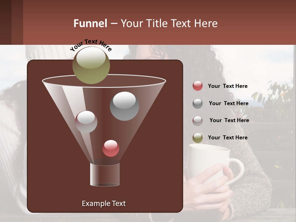 A Couple Of Women Sitting Next To Each Other Holding Coffee Mugs PowerPoint Template