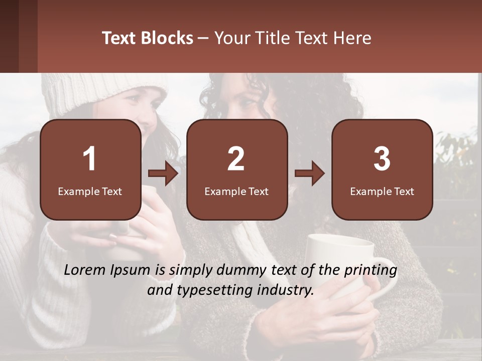 A Couple Of Women Sitting Next To Each Other Holding Coffee Mugs PowerPoint Template