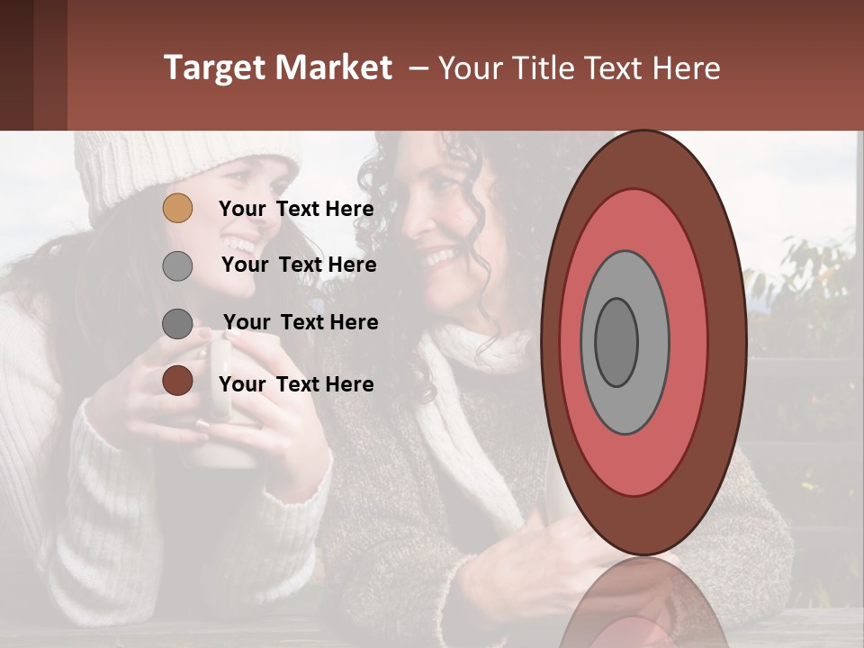 A Couple Of Women Sitting Next To Each Other Holding Coffee Mugs PowerPoint Template